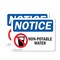 Signmission Non-Potable Water Sign With Symbol, 5 in W x Rectangle, Vinyl Decal OS-2PACK-NS-D-35-L-15102 - alternate 1